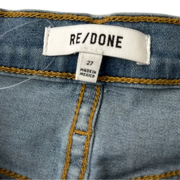 Re/Done Light Blue faded 90 loose fitted Straight Leg redone lux Jeans NEW Sz 27 - Picture 4 of 14